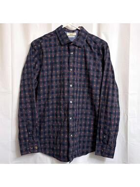 Original Penguin Men's Size 16 34/35 Heritage Slim Fit Plaid Button Down Shirt
